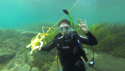 Sonia Steinway scuba diving