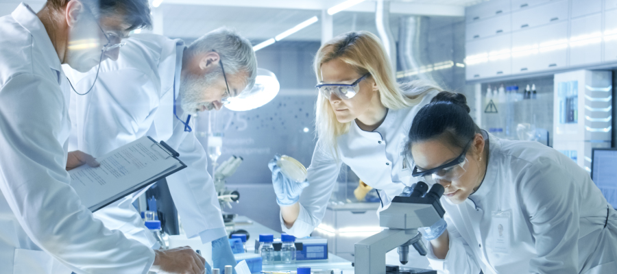 Medical researchers in a lab