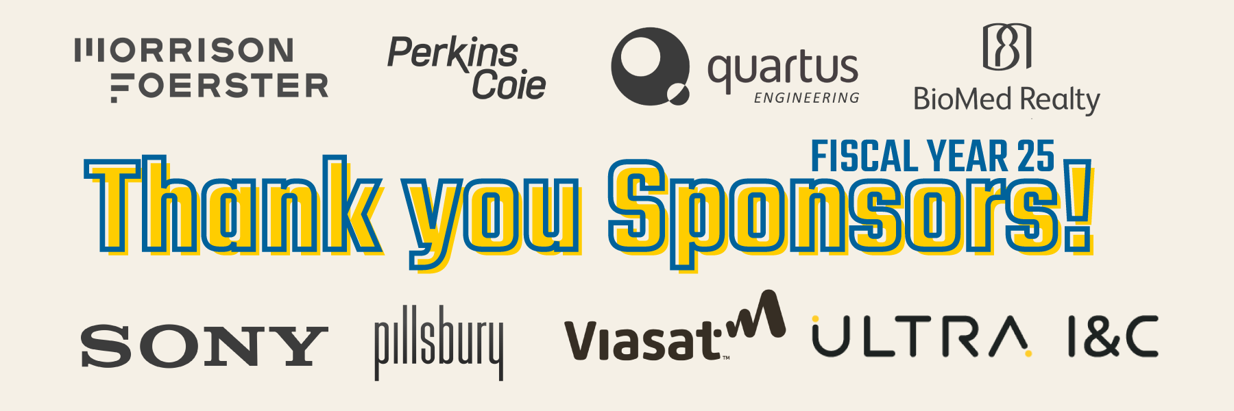Thank you sponsors