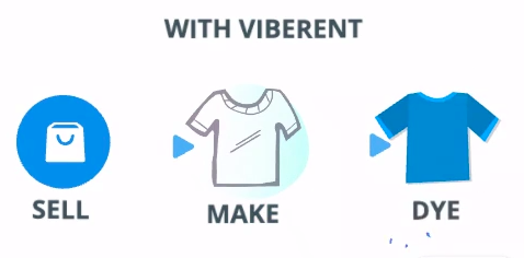 With Viberent: Sell > Make > Dye